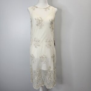 Floral Lace Slim Dress - Slip and Dress